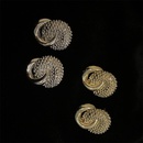 retro texture irregularly twisted round earringspicture13