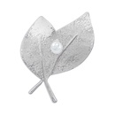 fashion imitation pearl geometric leaf broochpicture16