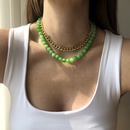 fashion geometric alloy bead double layer necklacepicture13
