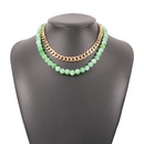 fashion geometric alloy bead double layer necklacepicture16