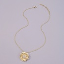 Fashion diamondstudded flower geometric necklacepicture15