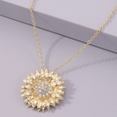 Fashion diamondstudded flower geometric necklacepicture16