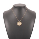 Fashion diamondstudded flower geometric necklacepicture17