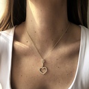 Retro geometric heart diamond necklacepicture13
