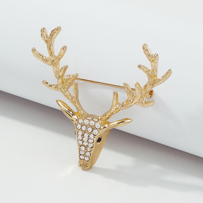 creative fashion simple deer head brooch