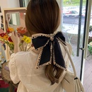 Retro bow fashion style pearl hair scrunchiespicture14