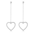 fashion full diamond heartshaped long tassel earrings wholesalepicture16
