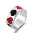 simple carved flower heart alloy ring wholesalepicture20