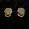 retro texture irregularly twisted round earringspicture15