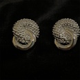 retro texture irregularly twisted round earringspicture16