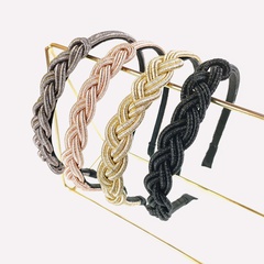 Korean style retro chain braided twist winding thin side headband