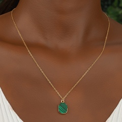 wholesale fashion turquoise gold-clad necklace
