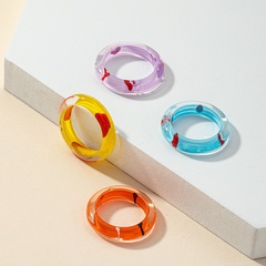 Fashion resin candy color acrylic ring