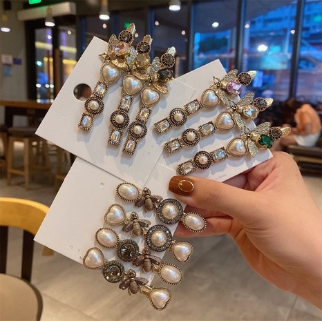 Haarnadel im koreanischen Stil mit weißen Perlen's discount tags
