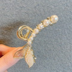 Korean style fish tail imitation pearl hairpin