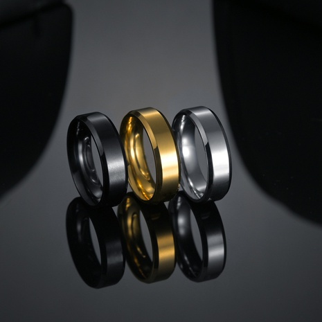 anillo de acero inoxidable de superficie resbaladiza simple's discount tags