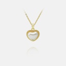 Ensemble de collier plaqu or en forme de coeur en forme de coeur avec diamantspicture10