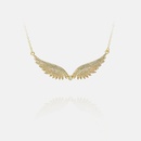 fashion copper goldplated zircon feather necklacepicture11