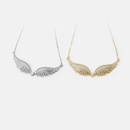 fashion copper goldplated zircon feather necklacepicture13
