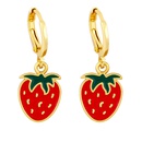 cute tropical fruit drop oil banana strawberry earringspicture11