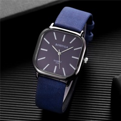 casual large square dial belt watch quartz watch