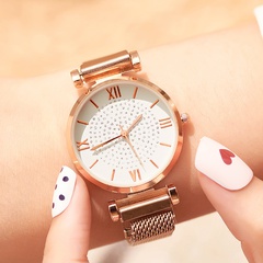 Fashion simple magnet starry quartz watch