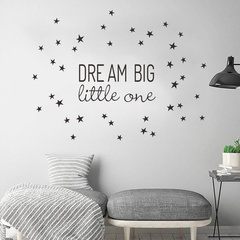 Simple Letter Star Bedroom Entrance Decorative Wall Sticker