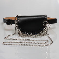 punk style circle ring bag chain decoration belt