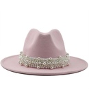 fashion elegant pearl big brim woolen hatpicture33