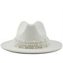fashion elegant pearl big brim woolen hatpicture32