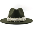 fashion elegant pearl big brim woolen hatpicture40
