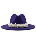 fashion elegant pearl big brim woolen hatpicture44