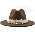 fashion elegant pearl big brim woolen hatpicture46
