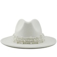 fashion elegant pearl big brim woolen hatpicture50