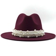 fashion elegant pearl big brim woolen hatpicture54