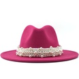 fashion elegant pearl big brim woolen hatpicture58