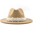 fashion elegant pearl big brim woolen hatpicture60