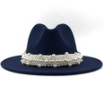fashion elegant pearl big brim woolen hatpicture62