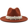 fashion elegant pearl big brim woolen hatpicture68
