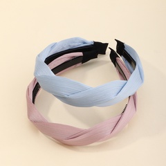 New Korean fabric solid color winding headband