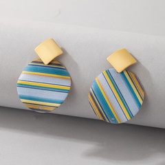 bohemian colored geometric alloy earrings wholesale