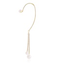 Korean style rear hanging tassel pearl without pierced long ear bone clippicture7