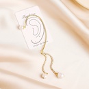 Korean style rear hanging tassel pearl without pierced long ear bone clippicture9
