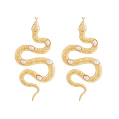 fashion metal exaggerated snake earrings