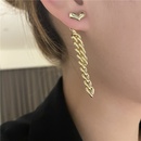 einfache Metallkette Perlenherz lange Ohrringepicture12