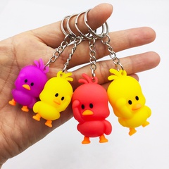 Douyin Online Influencer Dancing Duck Keychain Car Key Pendant Cartoon Cute Little Yellow Duck Doll Children Doll