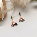Hit color starry sky dripping oil triangle earringspicture7