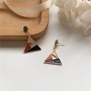 Hit color starry sky dripping oil triangle earringspicture10