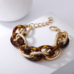 fashion multi-layer metal acrylic splicing geometric bracelet