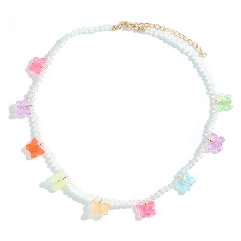 Bijoux Fantaisie Parures Bijoux | Collier De Perles En Cristal AcryliqueLa Mode Ensemble De BraceletsPendentif Papillon - UJ04510
